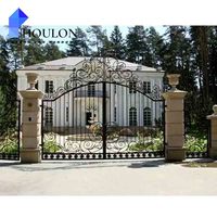 Nouvelle technologie, portail d'entrée moderne à verrouillage automatique, portail extérieur principal en fer forgé pour la maison