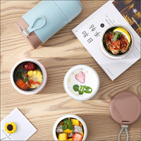 Vente en gros Boîte à lunch thermique isolée de qualité alimentaire à deux étages Boîte à bento pour garder la chaleur sous vide