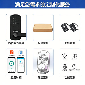 Serrure de porte intelligente innovante avec empreinte digitale, application Tuya SF053, sécurité domestique - Product Image 4