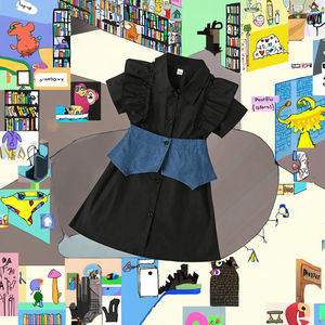 Vestidos de Verano para Niñas de 3 a 8 Años, Casuales, de Manga Corta, Cuello Redondo, Transpirables, Ecológicos, Hasta la Rodilla, con Cintura Elástica, ODM - Product Image 3