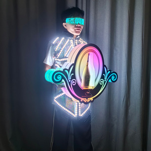 <b>Remote</b> Control RGB LED Wine Bottle <b>Holder</b>, Decorative Floral Acrylic Luminous Champagne Display Base - Product Image 2