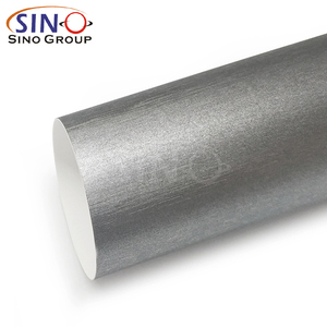 Film de protection de voiture en vinyle <span class=keywords><strong>chrom</strong></span>é gris foncé brossé électro-métallique, facile à installer, colle à faible viscosité initiale, rouleau complet - Product Image 5