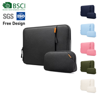 Ensemble de housses d'ordinateur portable antichoc portables personnalisées en tissu durable, sacoche pour ordinateur portable, pochette d'accessoires assortie, pour le bureau et les affaires
