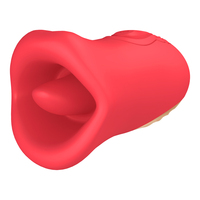 Masturbateur vibrant étanche en silicone souple, haute fréquence (10 vitesses), pour stimulation par léchage et morsure, faible bruit, pour femmes