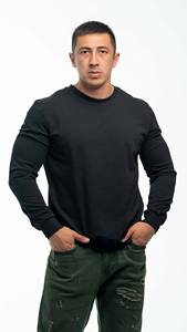 T-shirt décontracté à manches longues pour homme, col rond, en mélange de coton chaud et respirant, extensible, pour le sport, production en gros OEM ODM - Product Image 2