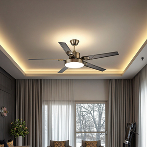 <span class=keywords><strong>Ventilador</strong></span> de Techo LED con Luz, Diseño Clásico Vintage, Color Bronce Brillante, 5 Aspas Metálicas, para Decoración y Ventilación del Comedor, Nuevo 2025 - Product Image 5