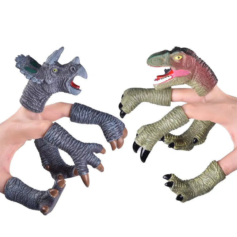 Wholesale Custom Soft Dinosaur Style TPR Material Hand Puppet Toy