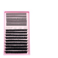 Faux cils DIY en grappe, style féerique à talon pointu, avec picots améliorés, pour cils en plastique noir 100D/80D