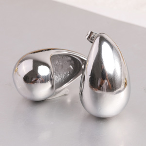 Pendientes de Acero Inoxidable en Forma de Lágrima de 20 mm, Pendientes Largos, Joyería Moderna, Única y Versátil para Mujer - Product Image 2