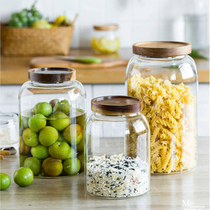 1300ML <strong>Large</strong> Capacity Big Size Glass Storage <strong>Jar</strong> Clear Borosilicate Acacia Lid <strong>Jar</strong> - Product Image 4