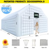 Abri d'événement spacieux tente de fête gonflable portable grand gazebo disco cube avec logo personnalisé pour les célébrations en plein air