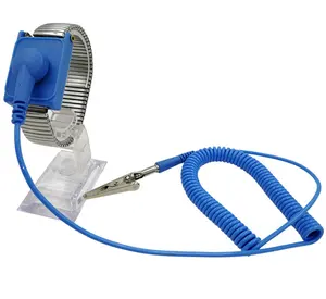 CONCO Adjustable Brankas Mental Antistatik Esd Grounding Kabel Tali Pergelangan Tangan untuk Cleanroom