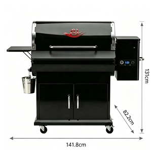 <span class=keywords><strong>Grande</strong></span> Griglia <span class=keywords><strong>a</strong></span> Pellet in Acciaio con Carrello per Cucinare, Affumicare e Barbecue di Carne in <span class=keywords><strong>Cucina</strong></span> all'Aperto - Product Image 2