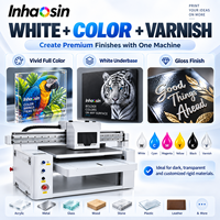 Printer UV Flatbed Industri 6090 60x90cm 1-3 Print Head Sirkulasi Tinta Putih untuk Akrilik Kaca Kayu Botol