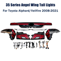 Pour Toyota Alphard Vellfire 2008-2021 Série 35, Ensemble de feux arrière LED Angel Wing, Kit de mise à niveau des feux arrière pleine largeur