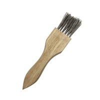 Brosse métallique ondulée en acier inoxydable avec manche en bois OEM Powerlift pour élimination de la rouille, débavurage, nettoyage industriel, pulvérisation et ponçage