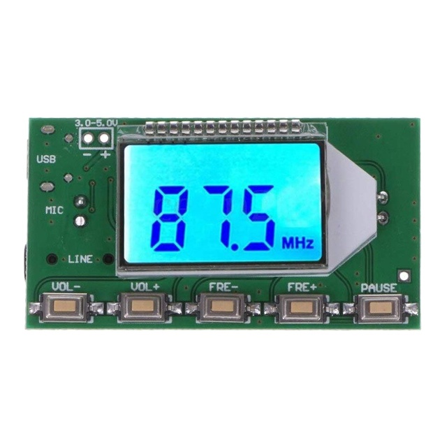 FM Transmitter Module DSP PLL 87-108MHz Stereo Digital Wireless Microphone Board Multi-function Frequency Modulation