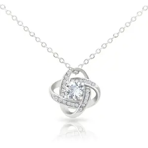 FF653 여성 다이아몬드 펜던트 목걸이 어머니의 날 발렌타인 선물 네 잎 클로버 목걸이