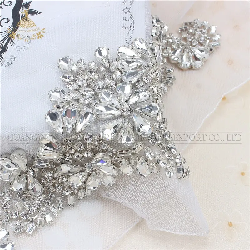 LG880 Diamond Beaded Evening Dress Wedding Rhinestone Applique for garment