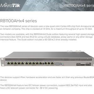 Router Inalámbrico de Doble Banda 2.4G y 5G 802.11ax con 13 Puertos Gigabit Ethernet, WEP, QoS y 1GB de RAM, Modelo Rb1100ahx4, Gran Venta - Product Image 6