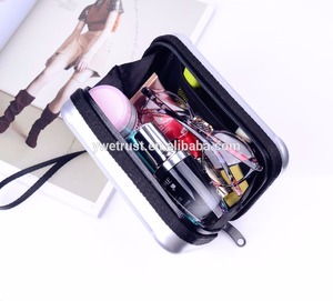 สีฟ้าสีดำสีแดงโลโก้โปรโมชั่น ABS PC พลาสติกกระเป๋าเดินทาง MINI กล่องซิปสำหรับสตรี Cosetics - Product Image 4
