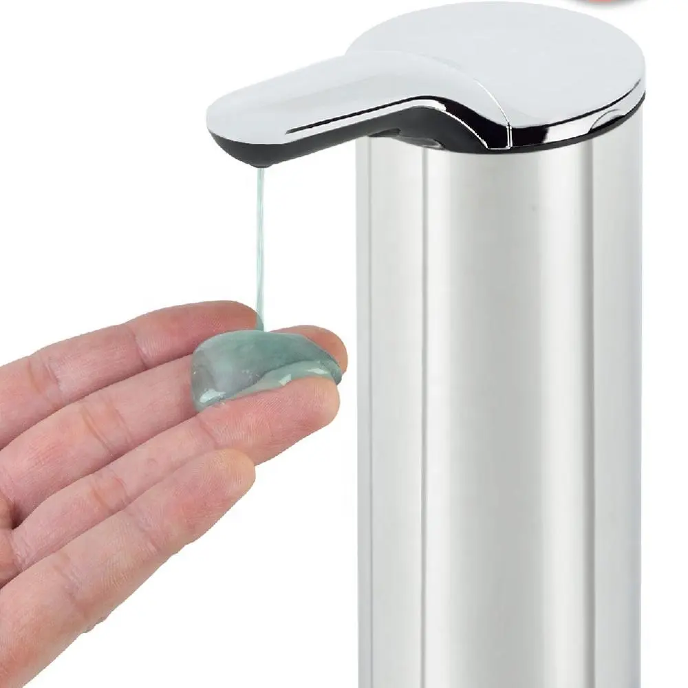 2023 नई थोक स्टेनलेस स्टील स्वत: साबुन मशीन 250ML के लिए रसोई और बाथरूम साबुन मशीन