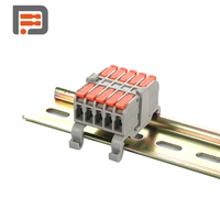 Bloc de bornes à raccordement rapide DF-2608-5C-DIN pour montage sur rail DIN, connecteur de câble électrique à levier à ressort 1P