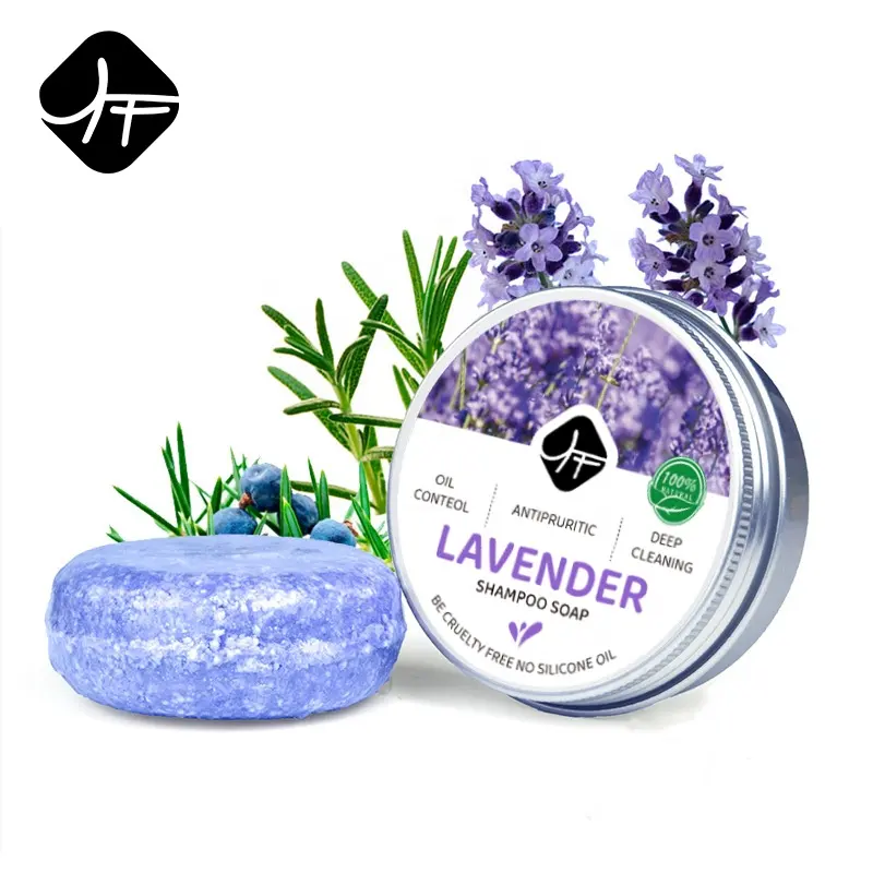 Wholesale 100% Organic Natural Herb Hair Relaxing Care Sulfate Free Lavender Shampoo Soap Bar