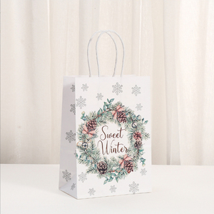 Bán buôn giáng sinh Đảng thông nón in Kraft Túi Quà Tặng giấy cho Takeaway cho túi xách cho trung tâm mua sắm sử dụng - Product Image 5
