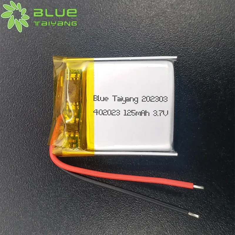 402023 3.7v 125mah lithium rechargeable lipo battery 3.7v 125mah rechargeable li polymer battery