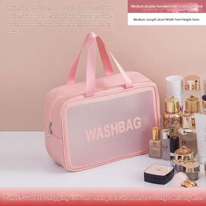 กระเป๋าเครื่องสำอางแบบพกพาขนาดใหญ่ใสกันน้ำแบบโปร่งแสง - Product Image 3