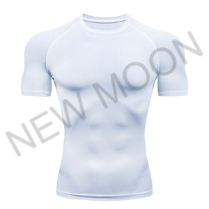 Camiseta Deportiva de Manga Corta de Secado Rápido para Hombre con Logotipo Personalizado, Traje de Compresión de Secado Rápido - Product Image 3