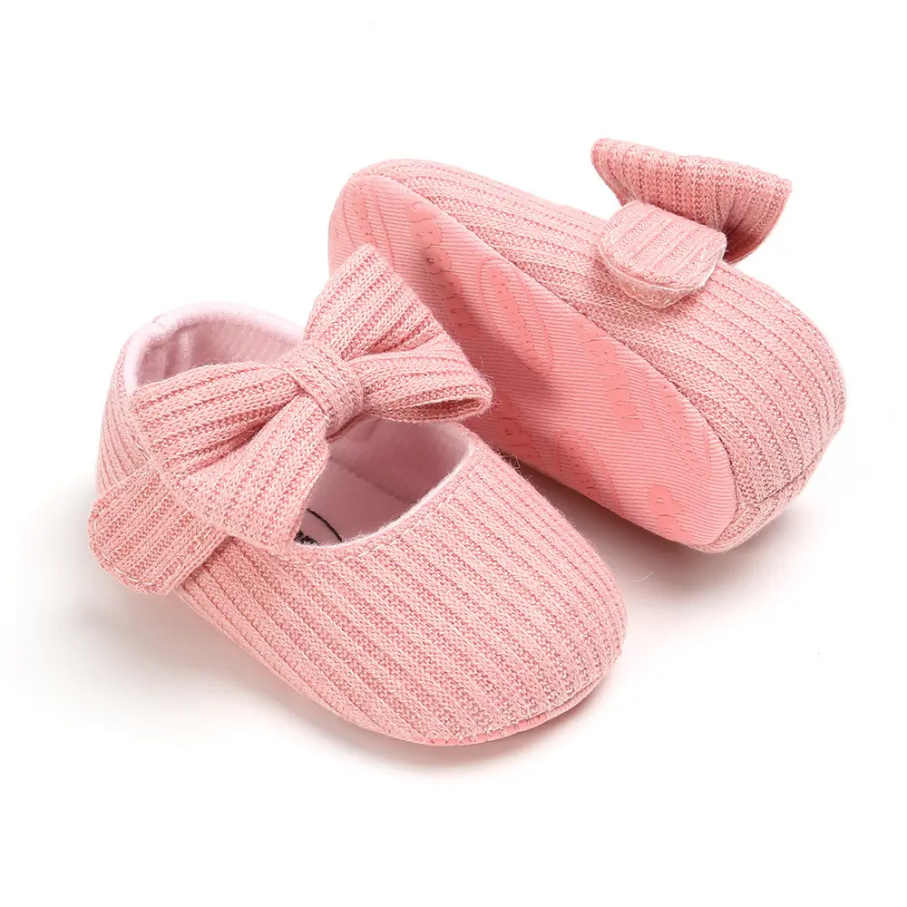 नवजात शिशु राजकुमारी जूते गर्मियों में बच्चे को लड़की Bowknot जूते बच्चा फ्लैटों सैंडल नरम रबर एकमात्र विरोधी पर्ची खेल जूते