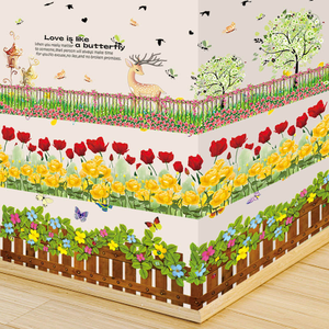 Carta da Parati 3D con Fiori Colorati e <span class=keywords><strong>Arcobaleno</strong></span>, Sfondo Decorativo di Grandi Dimensioni, Adesivo Murale Personalizzato - Product Image 5