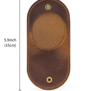 Boshiho Genuine Leather <b>Small</b> Handmade Vintage Genuine Leather Slim Mini Coin <b>Purse</b> Key Holder Wallet Bag - Product Image 4