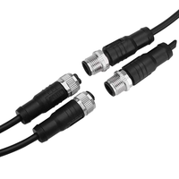 Câble d'extension M12 femelle-femelle 2 3 4 5 6 8 12 broches, connecteur de capteur moulé étanche IP67