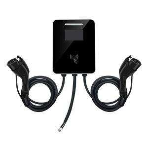 Nuevo Cargador de Vehículos Eléctricos de 14KW 19KW con Doble Pistola Tipo 1/SAE J1772/GBT, Estación de Carga de Doble Suministro Montada en el Suelo, IP54, Pantalla Táctil de 4.3 Pulgadas - Product Image 1