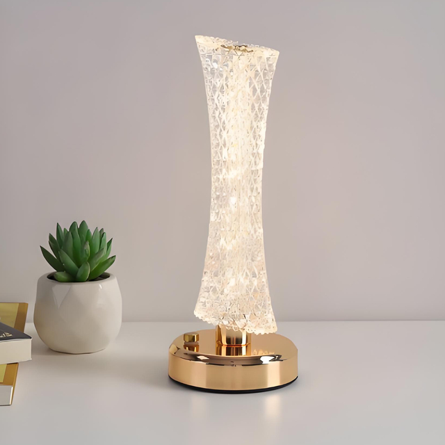 Modern Cordless Rechargeable Crystal Table Lamp for Living Room Bedroom Stylish Crystal Decorative Table Lamp Battery Power
