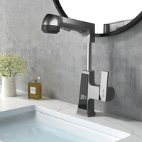 Keran Mixer Tarik Keluar Bersertifikat Cupc, Keran Kamar Mandi Hitam, Mixer Air Panas dan Dingin, Keran Kamar Mandi