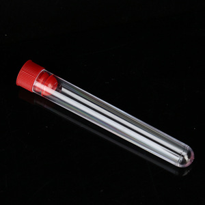 Tubo de Ensayo de Plástico Kehua, Especificación Estándar con Tapa Roja para Uso en Laboratorio - Product Image 1