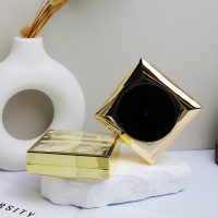 Kotak alas bedak Yuecai Square Cushion Foundation kosong 15g warna emas hitam dengan bingkai facet atas, untuk BB Cream, CC Cream, dan cermin, grosir.