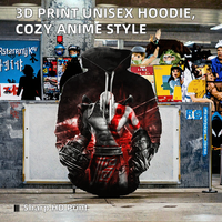 Sudadera con Capucha Casual Estampada en 3D HD, para Hombre y Mujer, Estilo Anime, 100% Poliéster, Talla Grande, Transpirable, con Bolsillo, para Otoño e Invierno