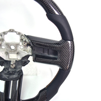 Volant sport à 3 branches en fibre de carbone véritable CarbonStep LED Shift Light Racing pour Ford Mustang GT