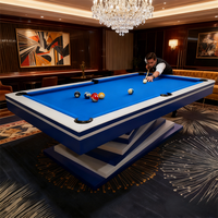Table de billard de luxe pliable en bois massif de 9 pieds, personnalisable, de qualité tournoi, multifonctionnelle, prix d'usine