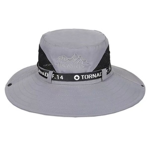 Chapeau de soleil unisexe d'été pour la pêche, décontracté, pour le cyclisme, le pêcheur, à large bord, pliable, en maille, 100 % polyester - Product Image 3