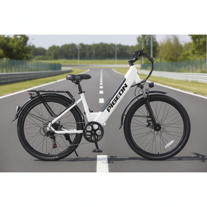 Bicicleta Eléctrica Ligera para Adultos, Motor sin Escobillas de 7 Velocidades y 400W, Cuadro con Amortiguación, Alcance de 40KM, para Desplazamientos Urbanos Diarios, JYOP-PG3 7- - Product Image 2