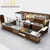 Quiosco de madera, quiosco de café, diseños de cafetería, Mostrador de cafetería a la venta