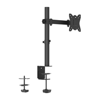Support de Moniteur Réglable pour Bureau – Rehausseur de Moniteur à Fixation par Pince/Œillet – Bras de Moniteur Inclinable à 80 Degrés