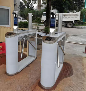 Haut débit taille haute porte rotative semi-automatique salle de sport <span class=keywords><strong>Rfid</strong></span> carte de balayage entrée sortie contrôle d'accès trépied tourniquet - Product Image 4