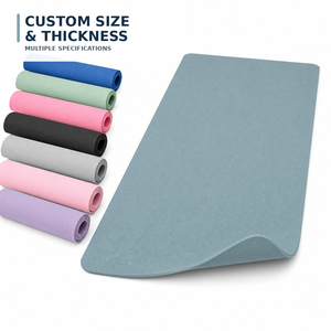 Tapis de Pilates personnalisé en TPE 183x61cm 6mm Rectangulaire Résistant à la compression Protection des genoux Entraînement <span class=keywords><strong>d</strong></span>'équilibre Tapis de sport Fournisseur en gros - Product Image 1